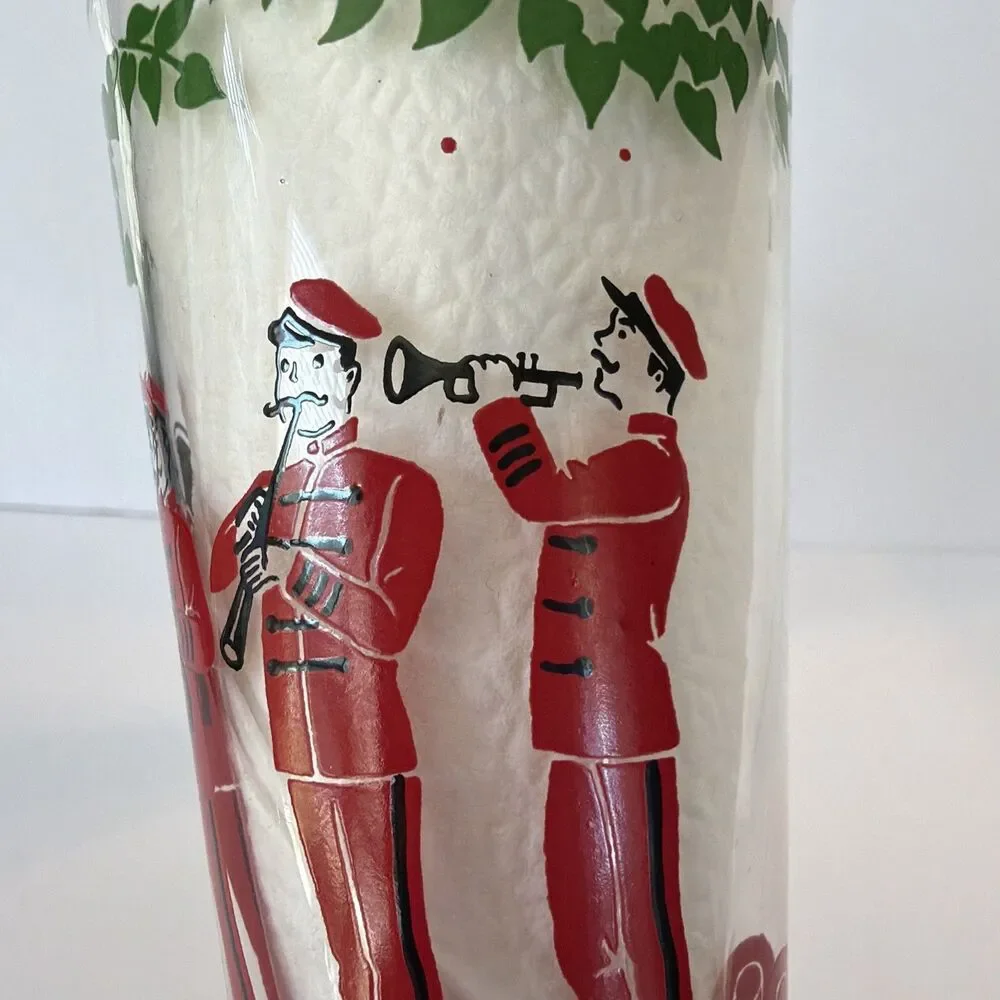 Vintage Stemmed Beer Pilsner Glasses Pair Musicians Band Retro MCM Barware Pub